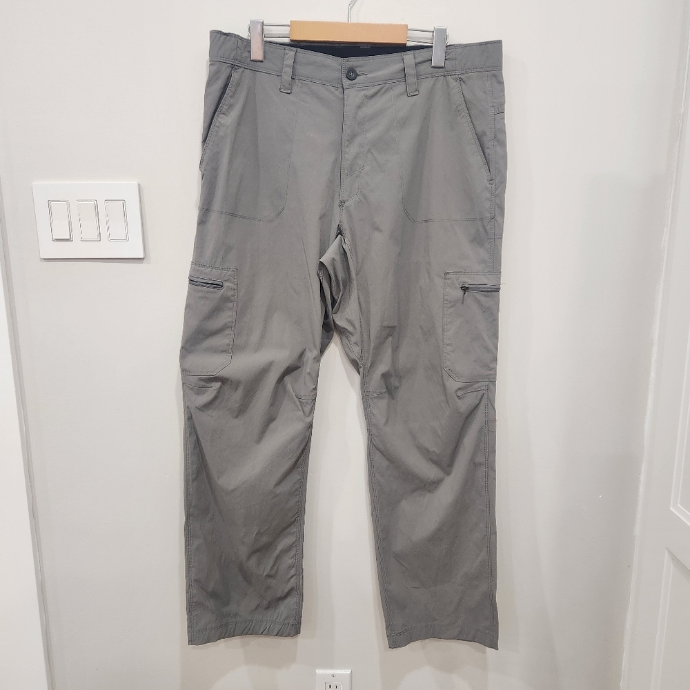 Tilley Trek Hiking Pants Mens 36x30 Gray Outdoor Performance Hiking Travel Nylon